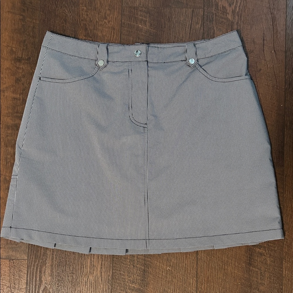 IBKUL Women’s Black and White Check Skirt Skort Size 10